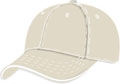 FRONT VIEW OF BASEBALL CAP BEIGE/WHITE